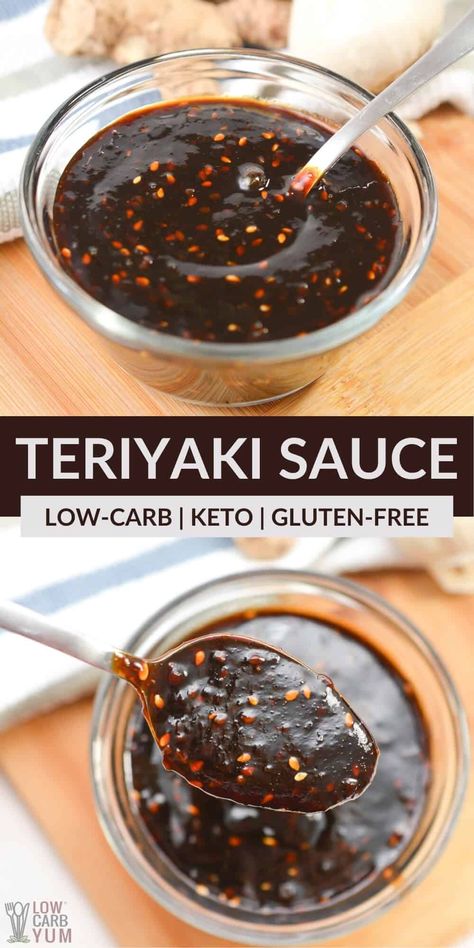 Keto Teriyaki Sauce, Chinese Brown Sauce, Keto Teriyaki, Ginger Paste, Keto Sauces, Boiled Egg Diet Plan, Low Carb Sauces, Brown Sauce, Homemade Teriyaki Sauce