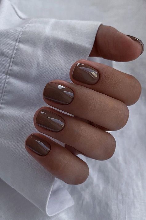 Classy Brown Nails, Kutek Disney, Brown Nail, Nagellack Trends, Hello Nails, Cute Nails For Fall, Nagel Tips, Smink Inspiration, Her Nails