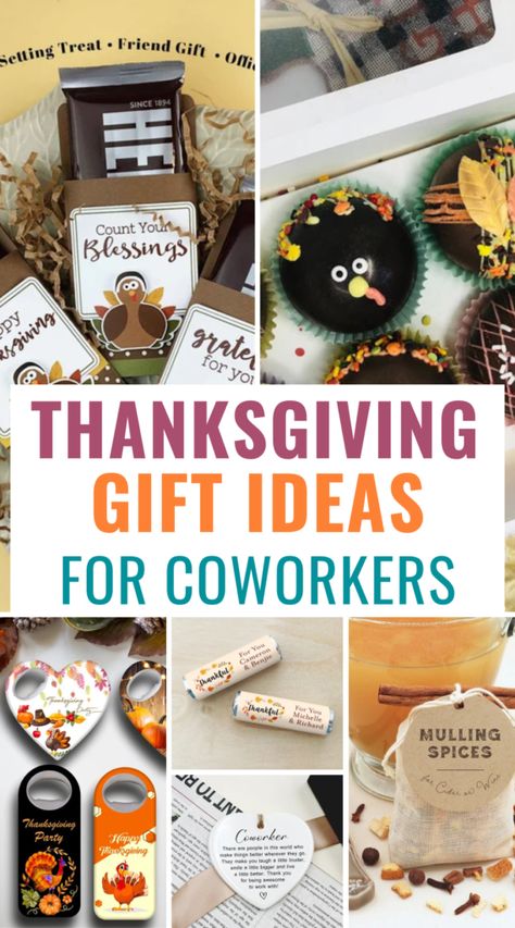 15 Simple Thanksgiving Gift Ideas for Coworkers Thanksgiving Gifts For The Office, Thanksgiving Gifts For Office, Inexpensive Fall Gift Ideas, Thankful Gifts For Coworkers Employee Appreciation, Diy Teacher Thanksgiving Gifts, Office Thanksgiving Gifts, Treats For Employee Appreciation, Thankful Gift Ideas For Coworkers, Grateful Gifts For Coworkers