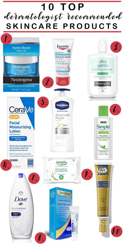 10 Top Dermatologist Recommended Drugstore Skincare Products... | The Blue Hydrangeas - A Petite Fashion and Lifestyle Blog Skin Cycle, Pharmacy Skincare, Simple Micellar Water, Best Drugstore Moisturizer, Drugstore Skincare Routine, Dermatologist Recommended Skincare, Facial Tips, Drugstore Skincare, Medical Careers