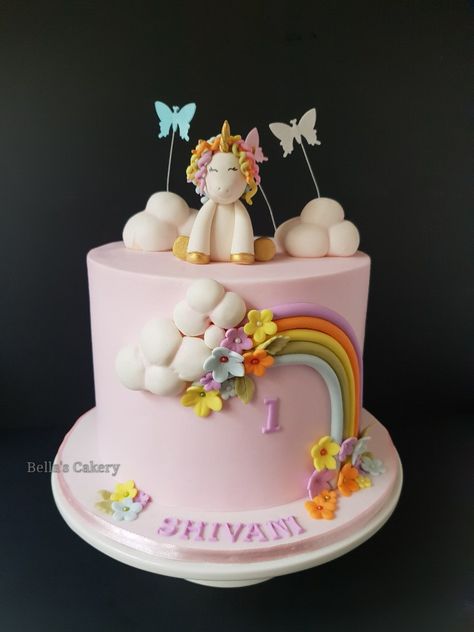 Be a Unicorn in a field of horses! by Bella's Cakes Horse Cakes, Rainbow Themed Birthday Party, Single Tier Cake, Horse Cake, Flower Cakes, Unicorn Princess, First Birthday Cake, Tier Cake, First Birthday Cakes