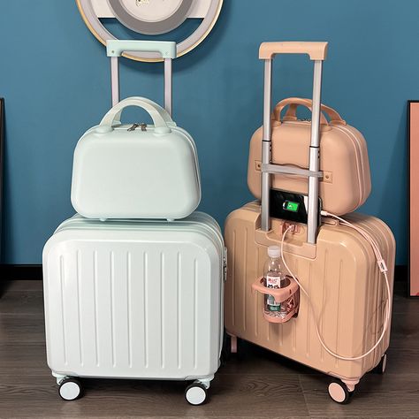 Smarter Shopping, Better Living! Aliexpress.com Luggage Sets Cute, Travel Outfits Women, Cute School Bags, Cute Luggage, Small Suitcase, Embroidery Hoodie, Travel Suitcase, Birthday List, Luggage Bag