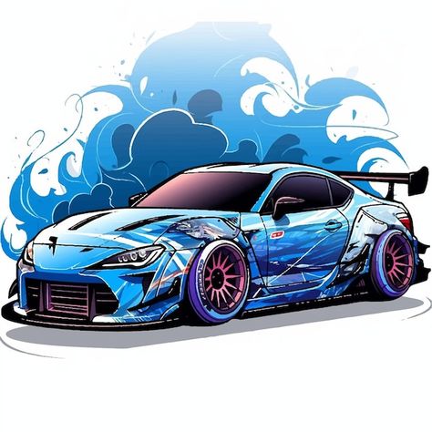 Mobil Vector, Cars Vector, Cool Car Illustration, Car With Anime Design, Car Vector Art, Race Car Illustration, Racing Car Illustration, Car X Drift Racing Livery, Drift Car Livery Design