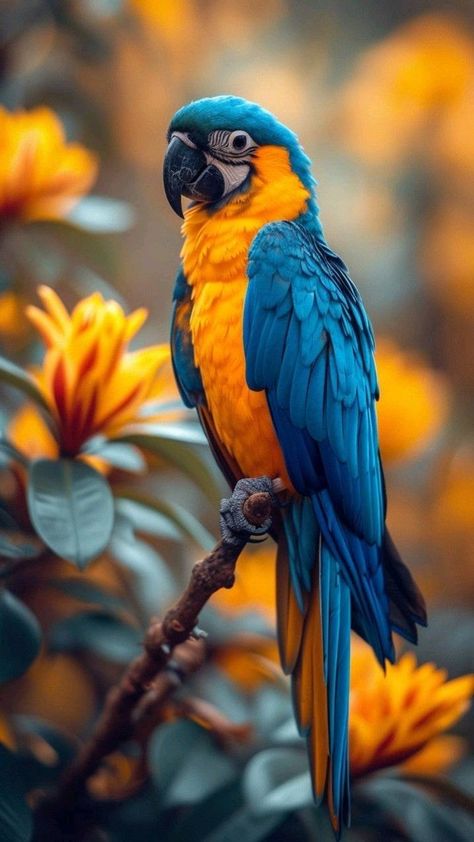 Birds On Branches Photography, Exotic Birds Colorful, Parrot Aesthetic, Burung Kakatua, Brazilian Birds, Amazon Birds, Beautiful Parrots, Holy Spirit Tattoo, Wild Birds Photography