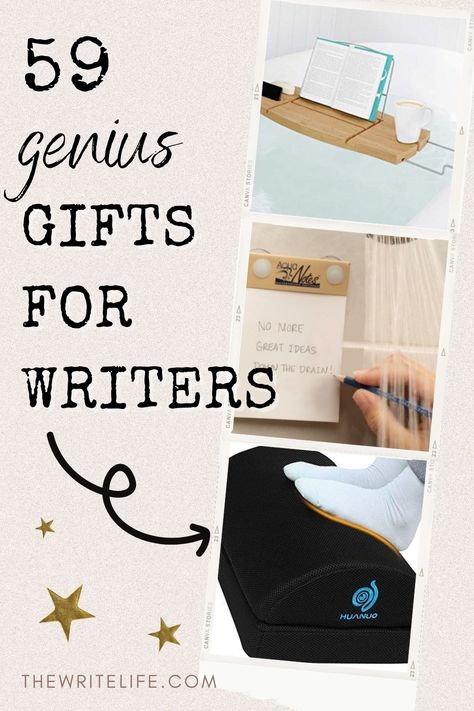 Not sure what gifts are right for your writer? We’ve gathered a list of the best writing themed gifts for women and men writers in your life. Great for birthday, Christmas, or just because. Skip the DIY gifts and get something they really want or need! Learn more about the best gifts for writers at thewritelife.com | 59 Unique Gifts for Writers (Women AND Men) That Are Better Than DIY Ideas | Holiday Gift Ideas Gifts For A Journalist, Gifts For Poets, Gifts For Authors Writers, Gift Ideas For Writers, Writer Essentials, Gifts For A Writer, Gifts For Authors, Author Inspiration, Old Notebook