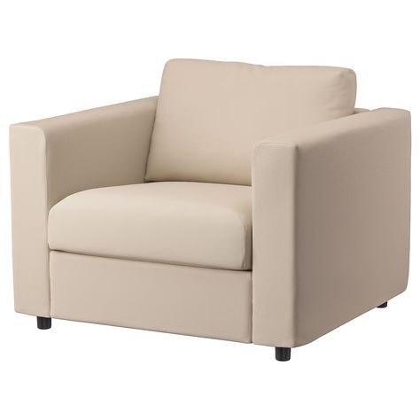 VIMLE Armchair, Hallarp beige The VIMLE sofa series has sections that can be combined as you like into a customised solution for you and your home – and as your life changes, you can complete the sofa and let it change with you. 10 year guarantee. Read about the terms in the guarantee brochure. Ikea Sofa Bed, Ikea Vimle, Beige Armchair, Laminated Veneer Lumber, Ikea Sofa, Armchair Furniture, Fabric Armchairs, Large Sofa, Upholstered Arm Chair