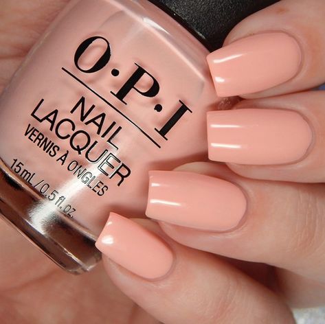 OPI Hopelessly Devoted To OPI is a light pink toned peach creme. Peach Colored Nails, Peach Nail Polish, Popular Nail Colors, Fall Acrylic, Hopelessly Devoted, Nail Color Ideas, Nail Polish Crafts, Peach Nails, Fall Acrylic Nails