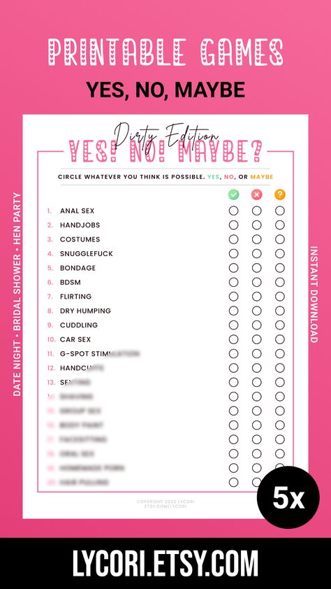 Yes, No, Maybe Game, Valentine's Day Party Game, Fun Printable Game, Adults Only Valentines Day Activities For Couples, Online Games For Couples, Love Games For Couples, Valentines Games For Couples, Simon Says Game, Question Games For Couples, Yes No Maybe, Valentine's Day Party Games, Valentine's Day Celebration