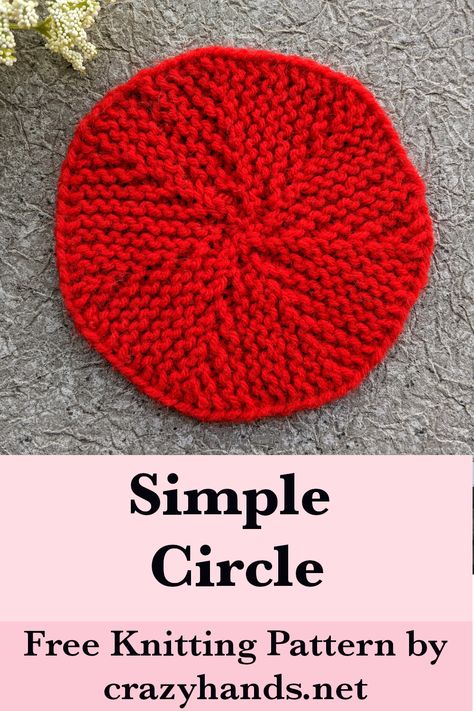 Create a perfect base for countless projects with this solid circle knitting pattern! Ideal for coasters, blankets, or decorative accents, this versatile design is a great way to add structure and style to your creations. Fun, simple, and customizable!  #knitcircle #knitdecor #knitshape #knittingpattern #knitpattern #knitting #knit #howtoknit How To Knit A Circle For Beginners, Knitting A Circle, Knit A Circle, Circle Knitting, Knit Slouchy Hat Pattern, Cable Knit Hat Pattern, Cabled Hat Pattern, Knit Decor, Slouchy Hat Pattern