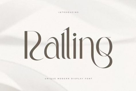 Ralling - Unique Luxury Modern Display Font, Sans-Serif ft. elegant & modern - Envato Elements Spiritual Font, Flowy Fonts, Soft Fonts, Serif Logo, Free Commercial Fonts, Sports Fonts, Luxury Font, Display Fonts, Blog Video