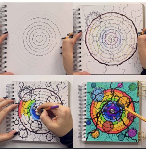 Neurographic Art Tutorial, Neuroscience Art, Neurology Art, Spiral Drawing, Neurographic Art, Art Therapy Projects, Zentangle Artwork, Zen Doodle Art, Tangle Art