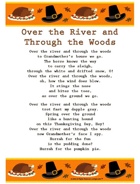 Over The River And Through The Woods, Over The River And Through The Woods Art, Thanksgiving Songs And Fingerplays, To Grandmothers House We Go, Preschool Thanksgiving Songs And Poems, River Song Timeline, Snoopy Thanksgiving, Lyrics Photo, Pilgrim Hats