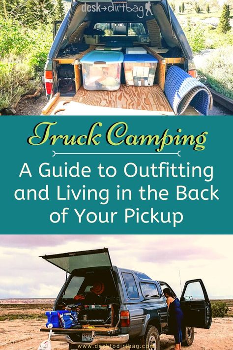 The ultimate guide to pickup truck camping and outfitting the back of a truck and canopy for camping, living, and life on the road. Climber's perspective. #truckcamping #camping #overland #pickupcamper #roadtrip Pickup Truck Camping, Truck Cap Camping, Truck Bed Date, Back Of A Truck, Pickup Trucks Camping, Truck Bed Camping, Floor Plans Ranch, Camping Trailers, Life On The Road