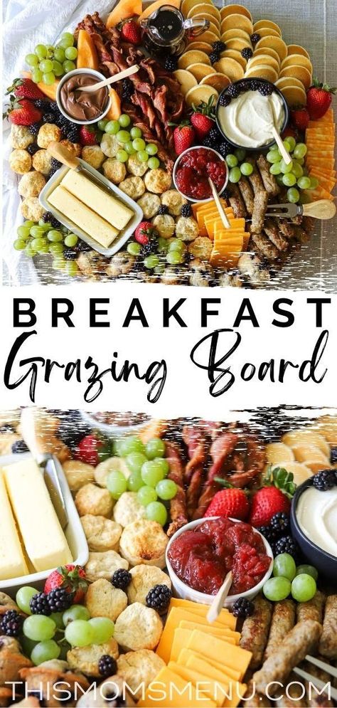 This Charcuterie Board is perfect for fall and thanksgiving parties. Served it as a fun dinner or as an easy appetizer. It is so easy to assemble and can even be put together ahead of time. Fall Breakfast Board Ideas, Thanksgiving Breakfast Charcuterie Board Ideas, Breakfast Donut Charcuterie Board, Christmas Morning Breakfast Charcuterie Board, Easy Brunch Charcuterie Board, Wedding Brunch Charcuterie Board, Fall Brunch Board, Breakfast Meat Charcuterie Board, Thanksgiving Brunch Charcuterie Board