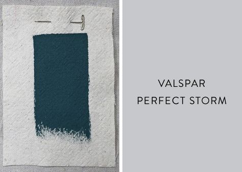 Valspar's Perfect Storm is a match for the dark teal we've admired on many an Indian embroidery. Valspar Paint Colors, Office Paint, Valspar Paint, Makeover Tips, India Inspired, Perfect Storm, Interior Paint Colors, Bedroom Paint, Colour Board