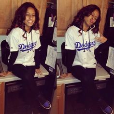 rock your jersey over your hoodie Jersey Over Hoodie Outfit, Jersey Over Hoodie, Dodger Outfit, Shirt Over Hoodie, Baseball Jersey Outfit Women, Shirt Over Hoodie Outfit, Dodgers Outfit, Baseball Jersey Outfit, Dodgers Jersey