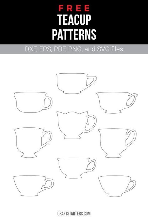 Free Teacup Patterns and Cut Files Paper patterns #paperpatterns Paper patterns printable #paperpatternsprintable Paper patterns templates #paperpatternstemplates Paper patterns design 1.207 Teacup Svg Free, Tea Cup Images Free Printable, Tea Cup Svg Free, Teacup Template Free Printable, Tea Cup Template Free Printable, Teacup Outline, Tea Cup Outline, Teacup Silhouette, Teacup Embroidery