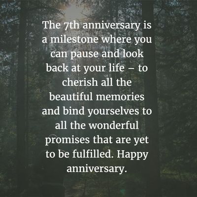 - 7 Year Anniversary Quotes for the Couples Who Made It Through - EnkiQuotes 7 Year Anniversary Quotes, Anniversaries Quotes, Anniversary Quotes For Her, Year Anniversary Quotes, Anniversary Quotes For Boyfriend, Anniversary Quotes For Couple, Marriage Anniversary Quotes, 7 Year Itch, Anniversary Quotes For Husband