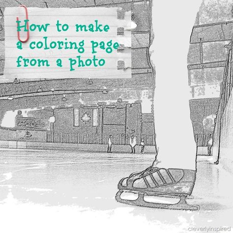 how to make a coloring page from a photo @cleverlyinspired (1)cv Fantastic Cities Coloring Book, Fall Leaves Coloring Pages, Name Coloring Pages, Ice Cream Coloring Pages, Turned Art, Animal Pen, Cat Coloring Book, Coloring Pages To Print, Drawing Lessons