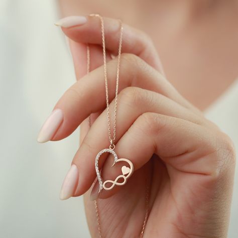 Heart infinity ring