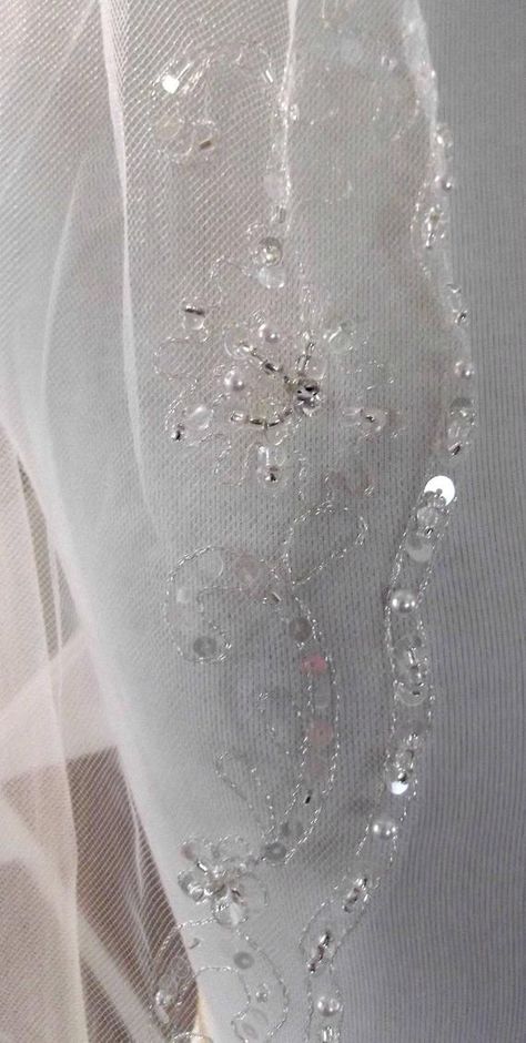 Embroidery Wedding Veil, Waltz Veil, Romantic Wedding Veil, Fingertip Length Wedding Veil, Cathedral Length Wedding Veil, Couture Beading, Cathedral Wedding Veil, Lace Veils Bridal, Beaded Veils