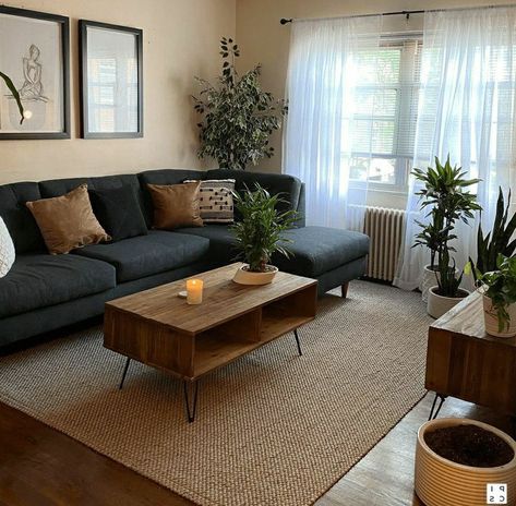 Apartment Living Room Design, Small Apartment Living Room, Apartment Patio Decor, Small Living Room Decor, Apartment Decor Inspiration, Decor Home Living Room, Decor Minimalist, Living Room Decor Apartment, A Living Room