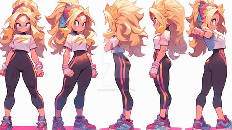 Character Turn Around Design Reference, Character Turn Around Reference, Turnaround Reference Character Sheet, 4 Character Pose Reference, Cartoon Character Sheet, Character Turnaround Female, Anime Character Turnaround, Anime Turnaround, 2d Character Model Sheet