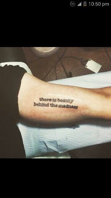 There is beauty behind the madness  The weeknd The Weeknd Tattoo, Xo Tattoo, Lyrics Tattoo, Beauty Behind The Madness, Lyric Tattoos, Quote Tattoo, Bff Tattoos, 1 Tattoo, Dope Tattoos