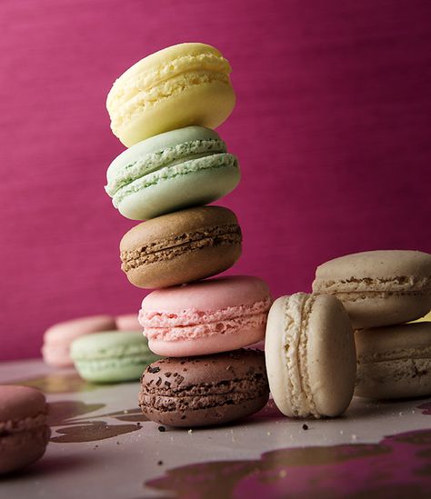 French macarons from Central Market Levitating Food Photography, Macaron Food Photography, Food Levitation Photography, Floating Food Photography, Macaron Photography, Baking Photos, Sweet Puns, Ramadan 2024, Levitation Photography