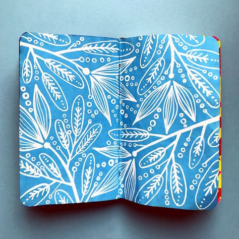 Surface Pattern Design Sketchbooks, Polina Oshu, Botanical Sketchbook, Pattern Sketch, Art Journal Resources, Pen Pattern, Pattern Design Inspiration, Posca Art, Sketchbook Art Journal