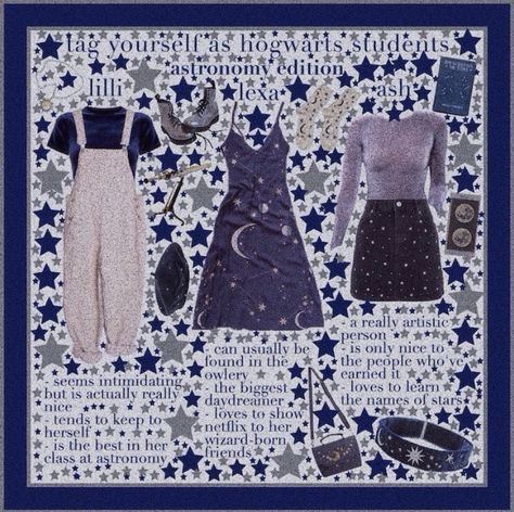 Space Academia, Cosmic Core, Star Fits, Blue Academia, Space Clothes, Ravenclaw Outfit, Academia Aesthetic Outfit, Magic Clothes, Aesthetic Types