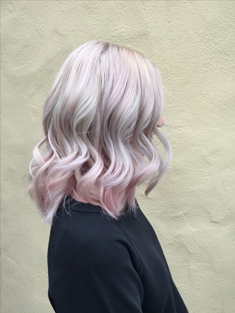 Platinum pastel blonde Platinum Blonde Hair With Pastel Colors, Platinum Pink Hair, Pastel Blonde Hair, Brooke Wilson, Pastel Hair Ombre, Blonde Hair Colour, Pastel Blonde, Blonde Ideas, Ice Blonde Hair