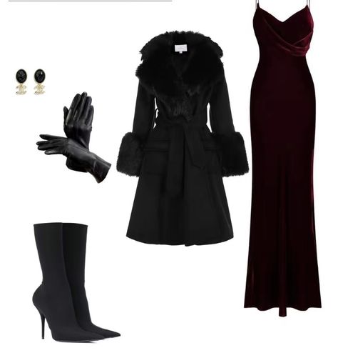 Elvira Inspired Outfits, Elegant Work Outfits, Barbie Dress Fashion, High Fashion Looks, Fantasy Dresses, Dresses Formal Elegant, Luxury Clothes, 1920s Fashion, Inspired Outfits