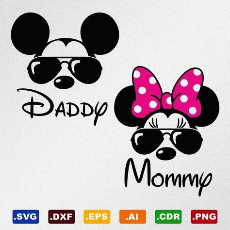 Kids Branding Design, Disney Cruise Door, Minnie Mouse Birthday Decorations, Disney Silhouettes, Happy Mother Day Quotes, Disney Scrapbooking Layouts, Disney Scrapbooking, Minnie Party, Mickey Birthday