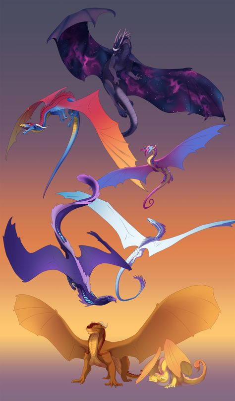 Winged Drawing, Wof Fanart, Types Of Dragons, Wings Of Fire Dragons, Dragon Sketch, Mlp Characters, Cool Dragons, Fire Art, Dragon Pictures