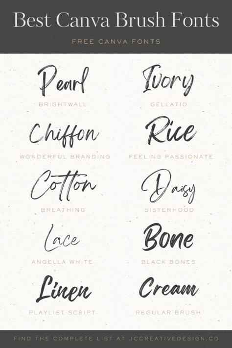 Canva Fonts Free Aesthetic, Handwriting Fonts Canva Free, Best Free Fonts On Canva, Free Canvas Fonts, Luxe Canva Fonts, Unique Canva Fonts, Title Canva Ideas, Canvas Free Fonts, Canva Brush Fonts