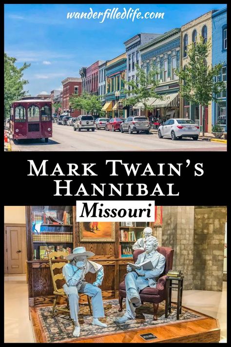 Hannibal, MO is the perfect stop for any Mark Twain fans out there. Mark Twain's Hannibal has embraced the author and told his story well. Hannibal Missouri, Ideas For Traveling, Hannibal Mo, Yellowstone Vacation, Road Trip Tips, How To Book A Cruise, Road Trip Travel, Itinerary Ideas, Road Trip Hacks