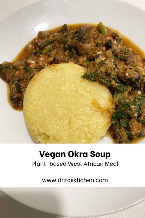 Delicious plant-based version of traditional Nigerian okra soup. 

See the blog for the full recipe 

#healthyfood #wellness #westafricanmeal #africanmeal #okrasoup #okra Okra Soup, Okra Soup Nigerian, Vegan Okra Stew, African Okra Soup, Egyptian Okra Stew, Liberian Okra Stew, Okra Soup Recipe, Okra Stew African Vegan, Okra Stew