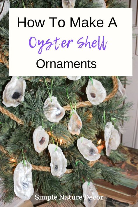 Sea Shell Decoration Ideas, Oyster Ornaments Holidays, How To Make Oyster Shell Ornaments, Oyster Shell Angels, Diy Oyster Shell Ornaments, Oyster Shell Ornaments Diy, Oyster Shell Christmas Tree, Diy Oyster Shell, Oyster Shell Christmas Ornaments