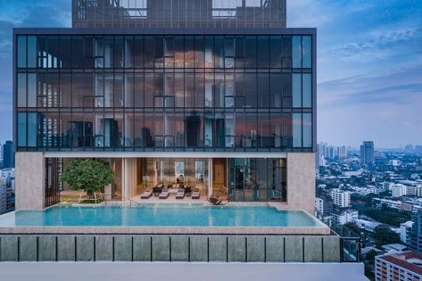 Hotel Exterior, Luxury Penthouse, Lobby Design, Hotel Apartment, Design Fields, Rooftop Pool, Bathroom Design Luxury, Luxury Homes Interior, Green Roof