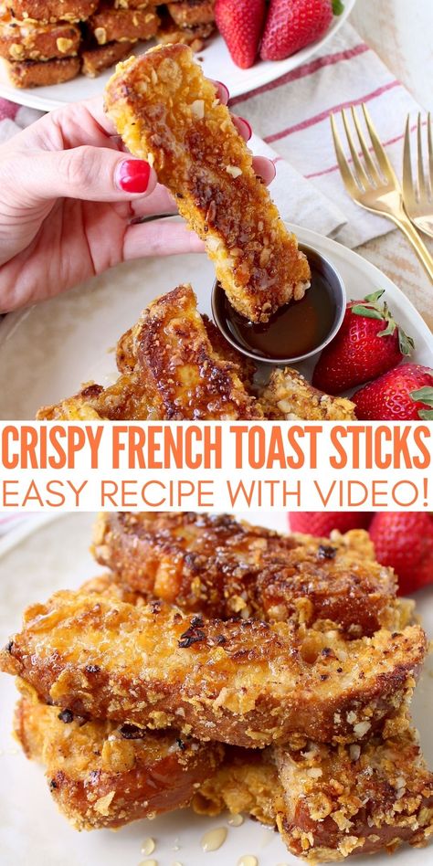 Crispy French Toast, Sweet Waffles, French Toast Pancakes, French Toast Sticks, Brunch Recipe, Breakfast Toast, Macadamia Nut, French Toast Bake, Delicious Breakfast Recipes