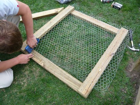 nice looking chcken wire fence | Designing Domesticity: Keepin' the Critters Out Chicken Wire Fence, Fenced Vegetable Garden, Diy Garden Fence, Chicken Garden, Backyard Vegetable Gardens, Diy Fence, Wire Fence, Veg Garden, Chicken Diy