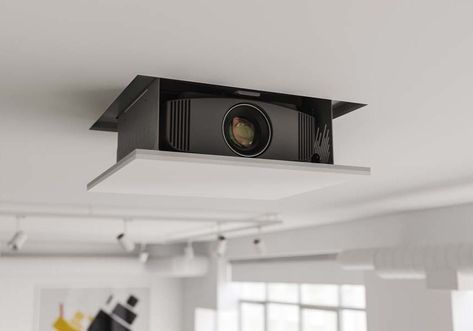 Projector Lifts - Bluffton and Palmetto Bluff | Advanced Integrated Controls Projector In Bedroom, Eclipse Series, Projector Wall, Hidden Projector, Ceiling Projector, Tv Projector, Cinema Projector, Home Cinema Room, Home Theater Rooms