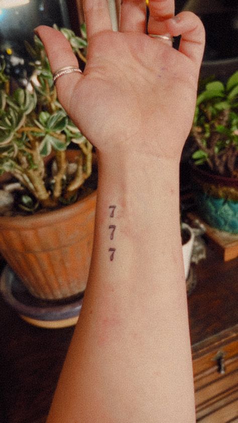 Lucky Number Tattoo, 717 Tattoo, 777 Angel Number Tattoo, 777 Tattoo Meaning, 777 Angel Number, 777 Tattoo, Angel Number Tattoo, Lucky Tattoo, Twin Tattoos