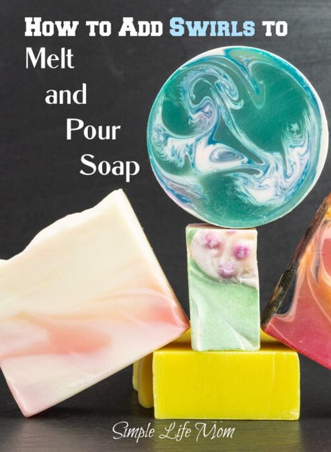 Swirling Melt and Pour Soap Melt And Pour Soap Ideas Design, Goat Milk Soap Recipe, Diy Soap Bars, Easy Soap Recipes, Diy Soap Recipe, Soap Melt And Pour, Handmade Soap Recipes, Melt And Pour Soap, Swirl Soap