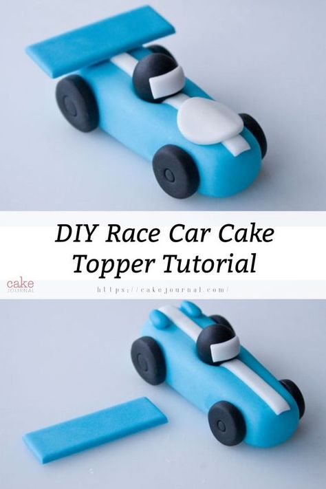 Birthday Cake Car Theme, Racing Car Cakes, Racing Car Cake For Boys, Car Cakes For Boys Birthday For Kids, Race Car Cake Ideas, Car Fondant, Diy Race Car, Race Car Cake Topper, Race Track Cake