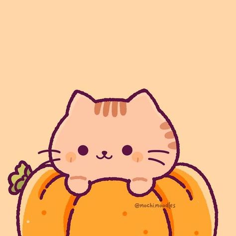 Mochi.Moodles | Cute & Kawaii Art on Instagram: "Who needs summer when you can have sweater weather and pumpkin spice everything? 😸🍂 • • • Comment, shares and saves are greatly appreciated! • • 🏷️ #falliscoming #kawaiiaesthetic #kawaiiart #cuteartworks #kawaiiillustration #procreate #artistsoninstagram #procreateart #cutearteveryday #pumpkin" Halloween Drawing Ideas Cute, Cozy Fall Drawings, Fall Cat Art, Fall Cute Drawings, Pumpkin Cute Drawing, Autumn Pictures Art, Cute Autumn Drawings, Cute Fall Widgets, Cute Easy Art