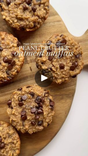 Peanut Butter Oatmeal Muffins, Megan Murphy, Recipe Girl, Oatmeal Muffins, Peanut Butter Oatmeal, Vegan Breakfast, Gluten Free Baking, Healthy Treats, Maple Syrup