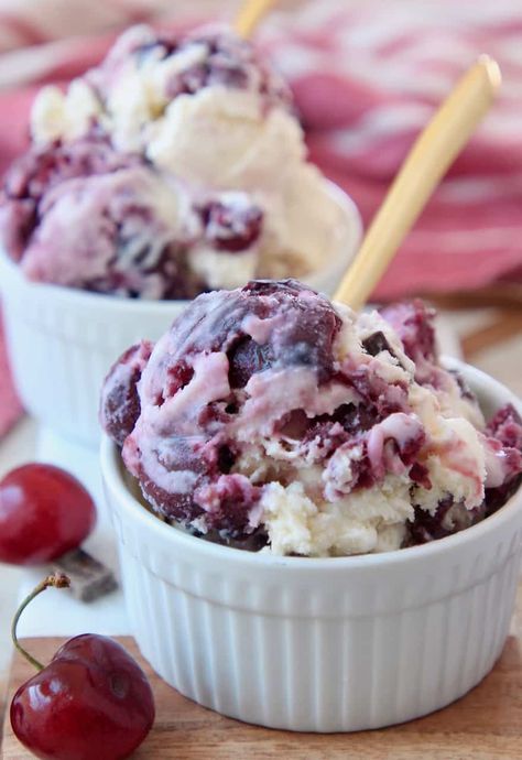 Cherry Garcia Ice Cream, Cherry Garcia, Cherry Ice Cream, Cherry Season, Ice Cream At Home, No Churn Ice Cream, Cherry Recipes, Ice Cream Recipe, Ice Cream Flavors