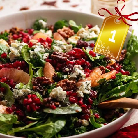 Pomegranate Salad & Holiday Salad Marathon! Salad With Pomegranate Seeds, Marinated Kale, Pomegranate Dressing, Salad With Spinach, Recipe Tin Eats, Salad With Pomegranate, Tin Eats, Christmas Salad Recipes, Salad Kale